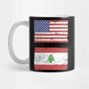 American & Lebanese Flag | Lebanon Graphic Mug